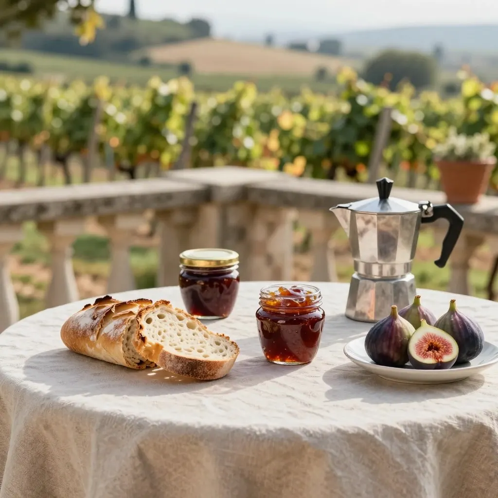 Colazione servita sulla terrazza